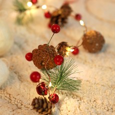 Happy Village 聖誕LED花環, 松屬