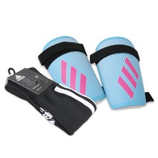 adidas 愛迪達 X-Lite手肘防護用具 DY-2575-L + 長筒襪 CV3588, 脛骨支撐帶(藍色 + 粉色) + 襪子(隨機出貨)