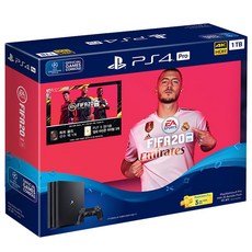 소니 PS4 프로 1TB 본체 + FIFA 20 번들 제트블랙, CUH-7218B