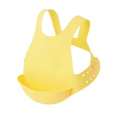 DoubleHeart 貝親 矽膠立體圍兜, 黃色, 1入