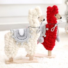 Happy Village 羊毛駱駝造型室內裝飾品, 混色, 1組