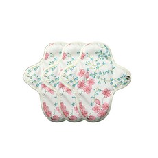 花朵圖案棉布衛生棉, 3片, 1片