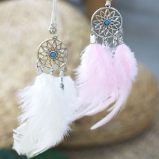 阿拉門迷你捕夢網2款套組, 白色 + 粉紅色, 1套