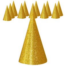 PartyPang 迷你尖頂帽, 亮粉金色, 12個