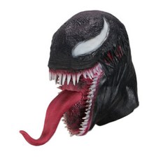 Party Pang真橡膠面具 長嘴毒液, 黑色的