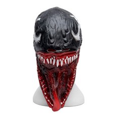 Party Pang真橡膠面具 開嘴Venom, 黑色的