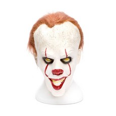 PartyPang 擬真橡膠面具 潘尼懷斯 小丑 白色, 混合顏色