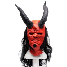Party Pang真橡膠面具 長角 地獄男爵, 混色