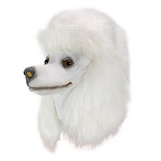 PartyPang 寫實貴賓狗橡膠面具, 白色