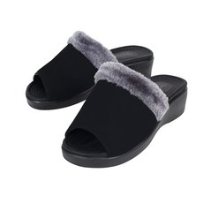 女款刷毛雙墊拖鞋