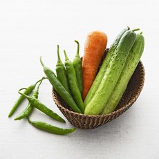 국내산 채소모음 당근 & 오이맛고추 & 오이 & 청양고추, 470g, 1봉