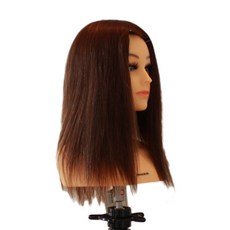100%真髮比賽用高級假髮 38cm, 混色, 1個