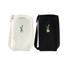 okstar 隨行杯袋 環保袋 迷你包 帶刺仙人掌 斜背包 2件組