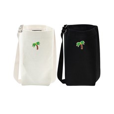 okstar 隨行杯袋 環保袋 迷你包 椰子樹 斜背 2件組