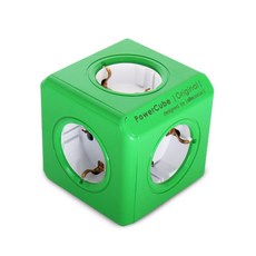 chunha PowerCube 原創彩色延長線 5孔, 7.5cm, 綠色, 1個