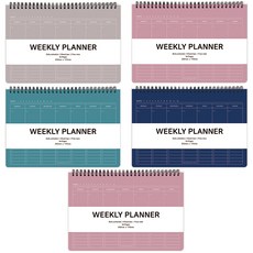 透映菁英格紋週計畫本 5入, 隨機出貨, 1套