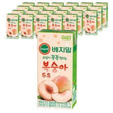 베지밀 과일이 꼭꼭 씹히는 복숭아 두유, 190ml, 24개