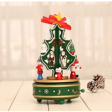 All Nine聖誕節迷你裝飾樹音樂盒, 綠色
