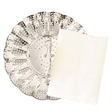 不鏽鋼蒸籃+純棉布, 直徑（175mm），高度（70mm）, 1組