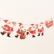 더솜씨 크리스마스 산타악단 가랜드 2p, 혼합 색상