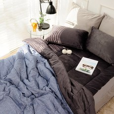 스코홈 웜피치 극세사 차렵이불 3종 세트