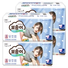 보솜이 리얼코튼 안심흡수 팬티형 기저귀 여아용, 5단계