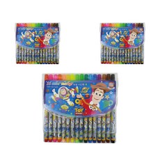 1977 ATTO 迪士尼玩具總動員筆, 紅色、粉色、熒光粉、橙色、軟黃、黃色、熒光黃、熒光黃綠色、黃綠色、綠色、天藍色、藍色、紫色、赭色1、赭色2、黑色, 3組