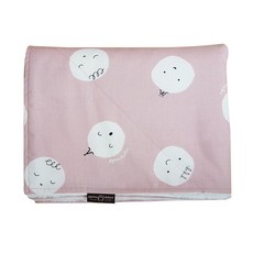 冬季用超細纖維毯, 寶寶笑臉款(粉色)