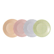 ROYAL DOULTON 皇家道爾頓 粉彩16cm盤子4件組 40018885, 1套, 紅色, 紫色, 橘色, 綠色