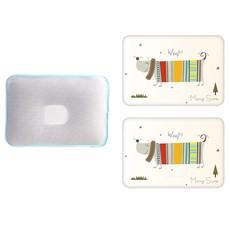 몽슈레 마이크로화이바 태열베개 + 베개커버 2p, 강아지, 1세트
