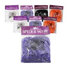파티쇼 할로윈장식거미줄 파티소품 4종세트, 랜덤 발송, 8개