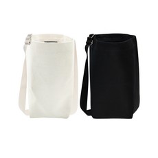okstar 韓國素色隨行杯袋環保袋 斜背款 2件組
