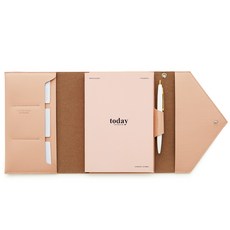 Funnymade 折疊式收納筆記本套組, 粉色, 1組