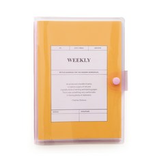 Funnymade 透明釦套記事本+記事本 4件組, 鏡麵粉色