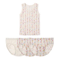 withorganic 女孩童背心+內褲3入組