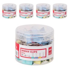 deLi 得力 金屬雙夾 19mm E8555A, 5號, 40入, 5個
