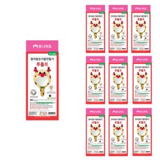 유니아트 DIY250 종이왕손거울만들기 루돌프, 혼합 색상, 10개