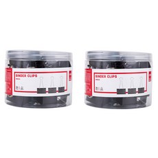 deLi 得力 金屬長尾夾 E8562A 41mm 2號 黑色 24入, 2個