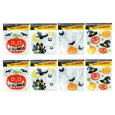 미소로 할로윈 윈도우 데코 스티커 428-2078 8p, 랜덤 발송