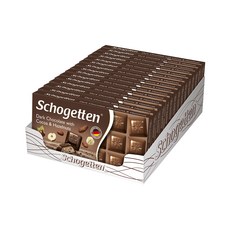 Schogetten 榛果黑巧克力片, 15盒, 100g