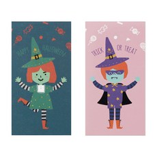 萬聖節 Bonomei 貼紙 4.3 x 8.2 cm 50入 x 2款組合, 混合顏色, 1套