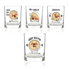 燒酒杯 4款組, 混色​, 1組