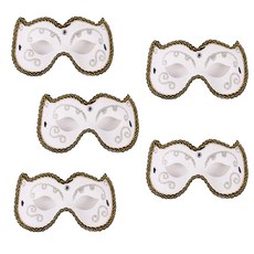 派對秀歌劇魅影面具 5入, 白色