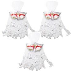 PARTYSHOW 威尼斯貝 普通面具 3入, 銀色