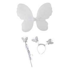 PARTYSHOW 天使精靈彩虹裙 + 翅膀套組, 白色, 1個