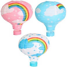 派對裝飾熱氣球3件組 L號, 粉色、藍色、白色, 1套
