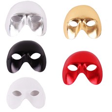PARTYSHOW 歌劇經典面具5款, 白色, 黑色, 金色, 銀色, 紅色, 1套