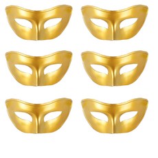 PARTYSHOW 青銅面具 6入, 金色, 6個