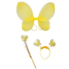 PARTYSHOW 天使精靈彩虹裙 + 翅膀套組, 黃色, 1個