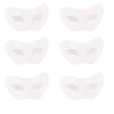 PARTYSHOW 青銅面具 6入, 白色, 6個